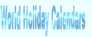 World Holiday Calendars
